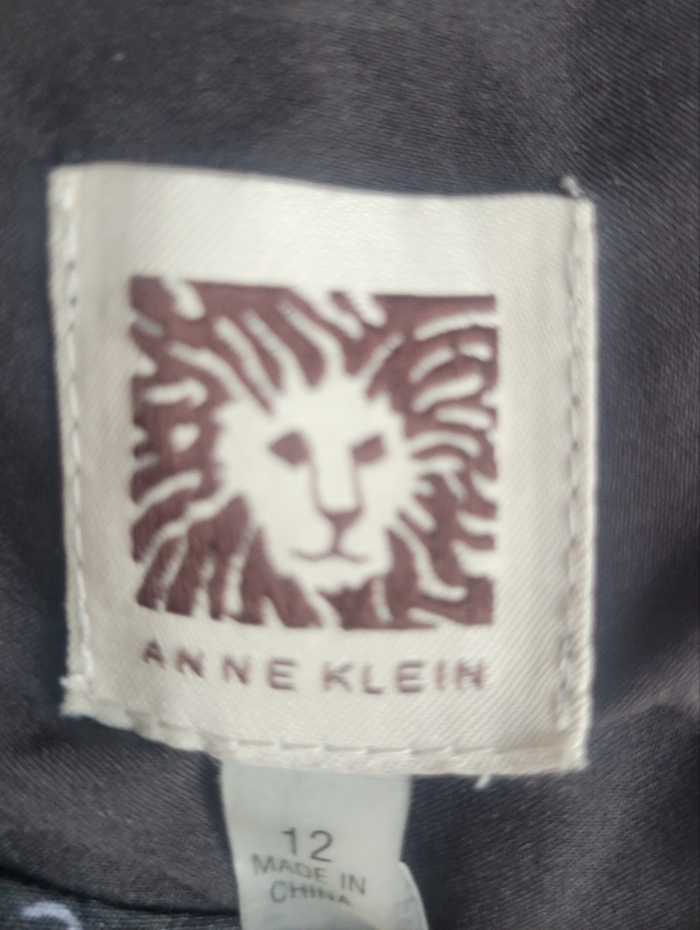 Anne Klein Sleeveless Floral Print Tie-Waist Midi Dress A-Line Blue White Sz 12 - Picture 5 of 11